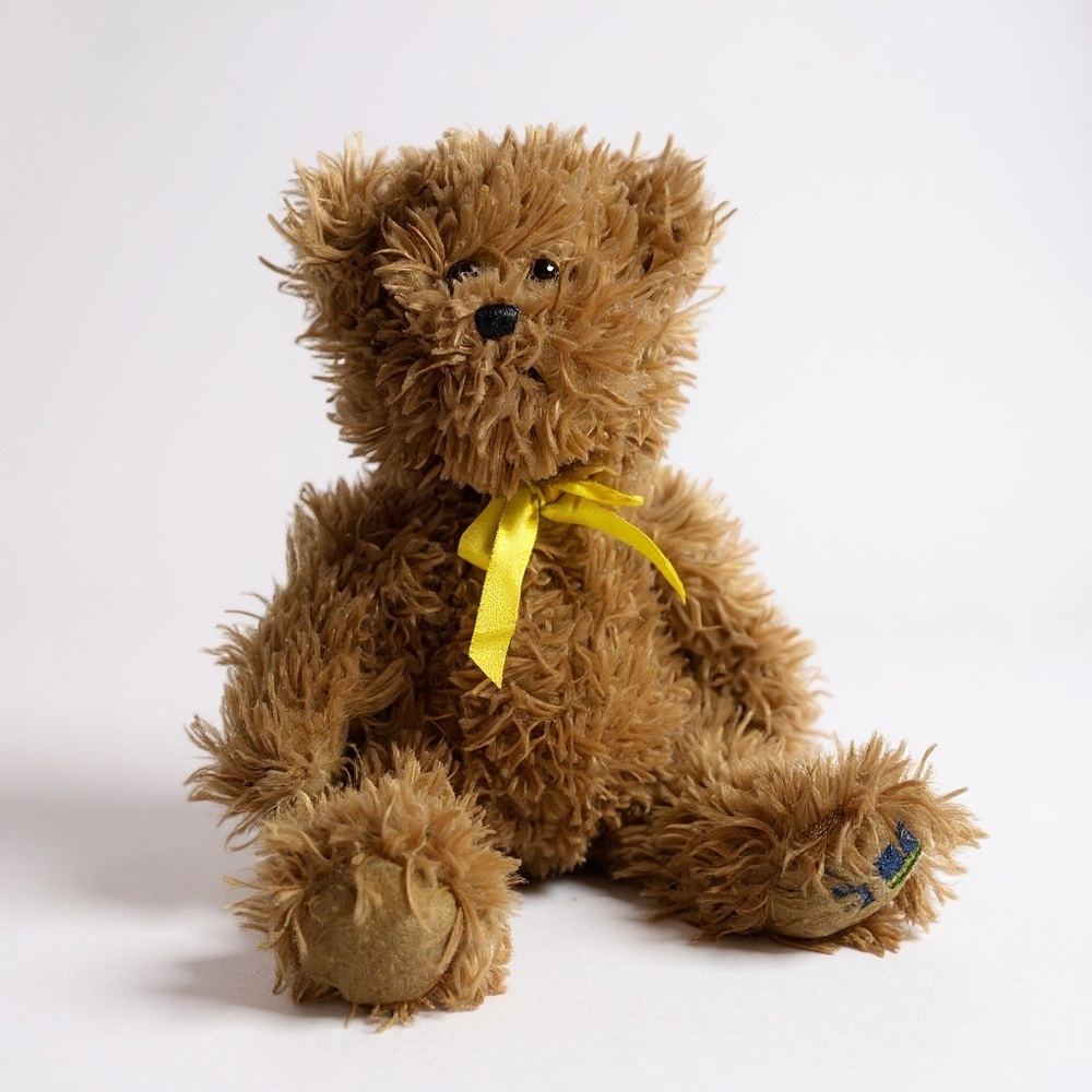 Brown Teddy Bear with Yellow Ribbon 8 Inches